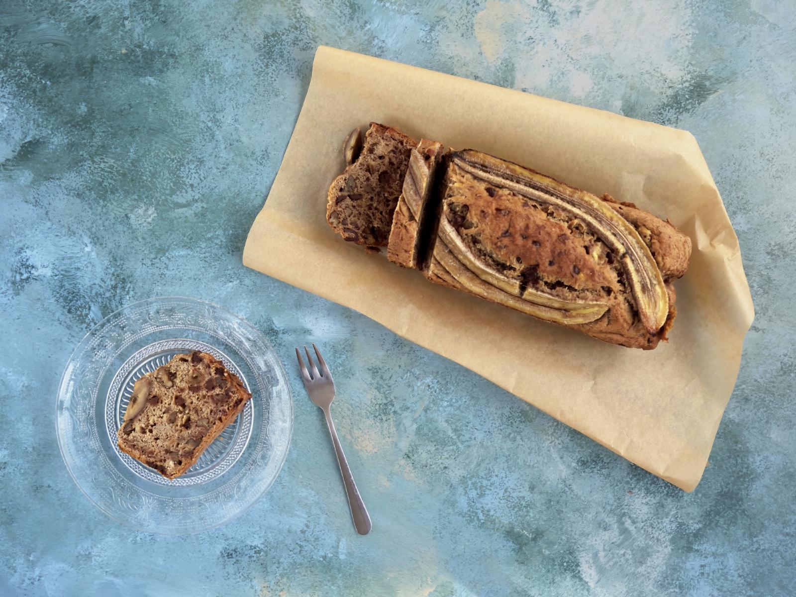 Bananenbrood met Chocolade en Pecannoten titelfoto